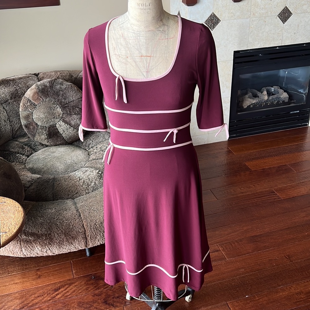 Leona Edminston retro dress L / 10 - Picture 3 of 15